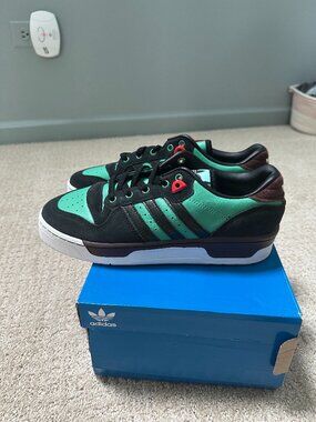 Adidas Rivalry Low Demon Slayer Nezuko Black Green Red Men's Size 8 NWT JI3312
